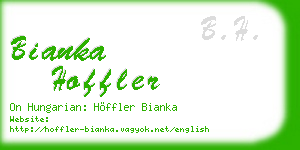 bianka hoffler business card