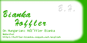 bianka hoffler business card